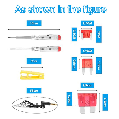 306Pcs Car Boat Truck SUV Auto Automotive Assorted Replacement Blade Fuses Standard & Mini & Low Profile Mini-2A 5A 7.5A 10A 15A 20A 25A 30A 35A with Fuse Puller Circuit Tester
