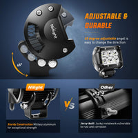 - ZH003 20Inch 126W Spot Flood Combo Led Light Bar 4PCS 4Inch 18W Spot LED Pods Fog Lights for Jeep Wrangler Boat Truck Tractor Trailer Off-Road