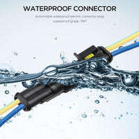 352Pieces Waterproof Wire Connectors Terminals - Automotive Motorcycle Car Truck Boat Electrical Connectors Plug Kit, 1 2 3 4 Pin Harness