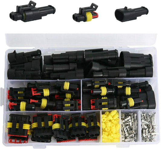 352Pieces Waterproof Wire Connectors Terminals - Automotive Motorcycle Car Truck Boat Electrical Connectors Plug Kit, 1 2 3 4 Pin Harness