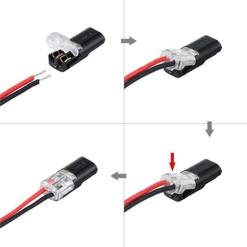 UP 30 PCS D2 Wire Cable Connectors Electrical Connectors Automotive Strip Light